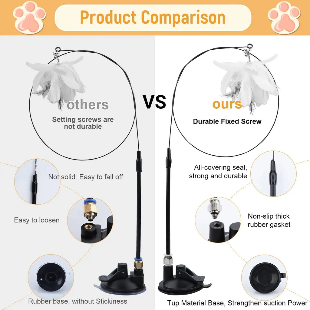 CURAPETS Premium Cat Teaser Wand Toy