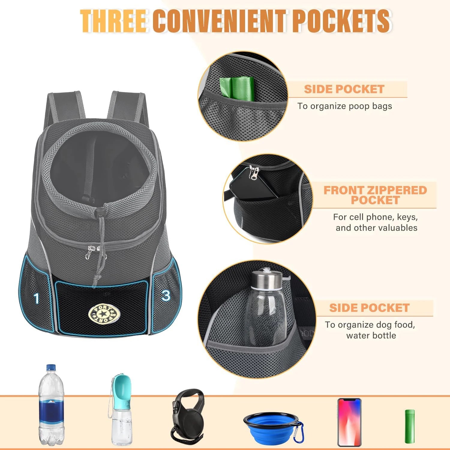 CURAPETS ComfortClose Pet Travel Backpack Carrier
