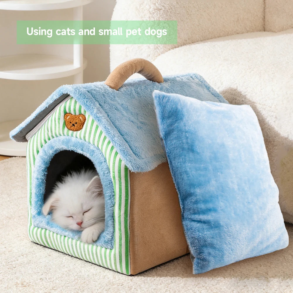 CURAPETS Cozy Foldable Pet Cave Bed