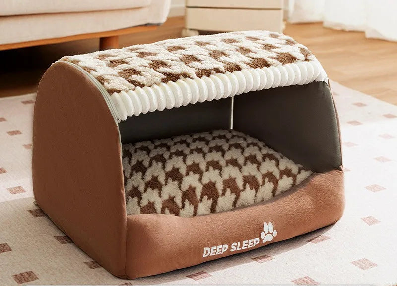 CURAPETS Quilted Dog Den Pet Bed