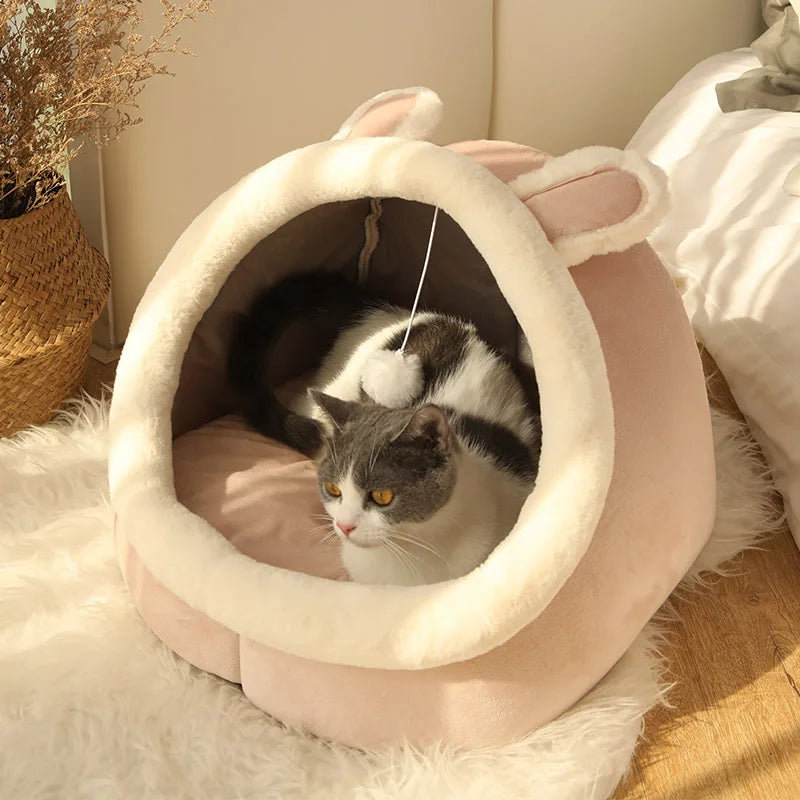 CURAPETS Deep Sleep Cat Cave Bed