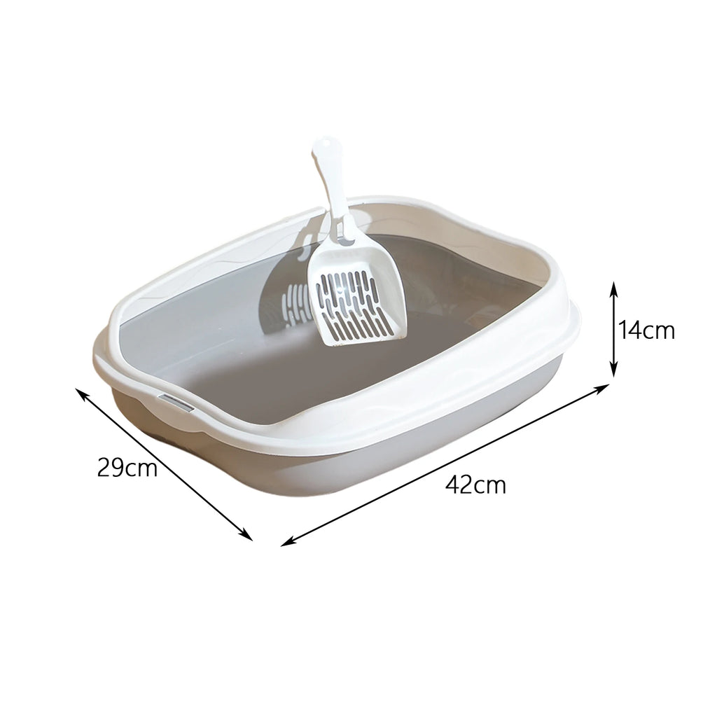 CURAPETS Semi-Enclosed Spatter-Proof Litter Box