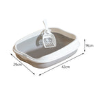 CURAPETS Semi-Enclosed Spatter-Proof Litter Box