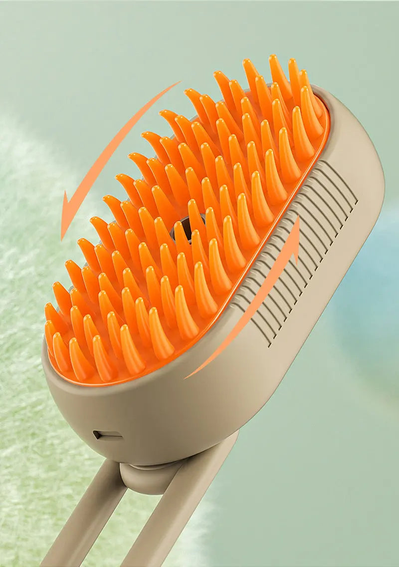CURAPETS Steamy Electric Grooming Brush