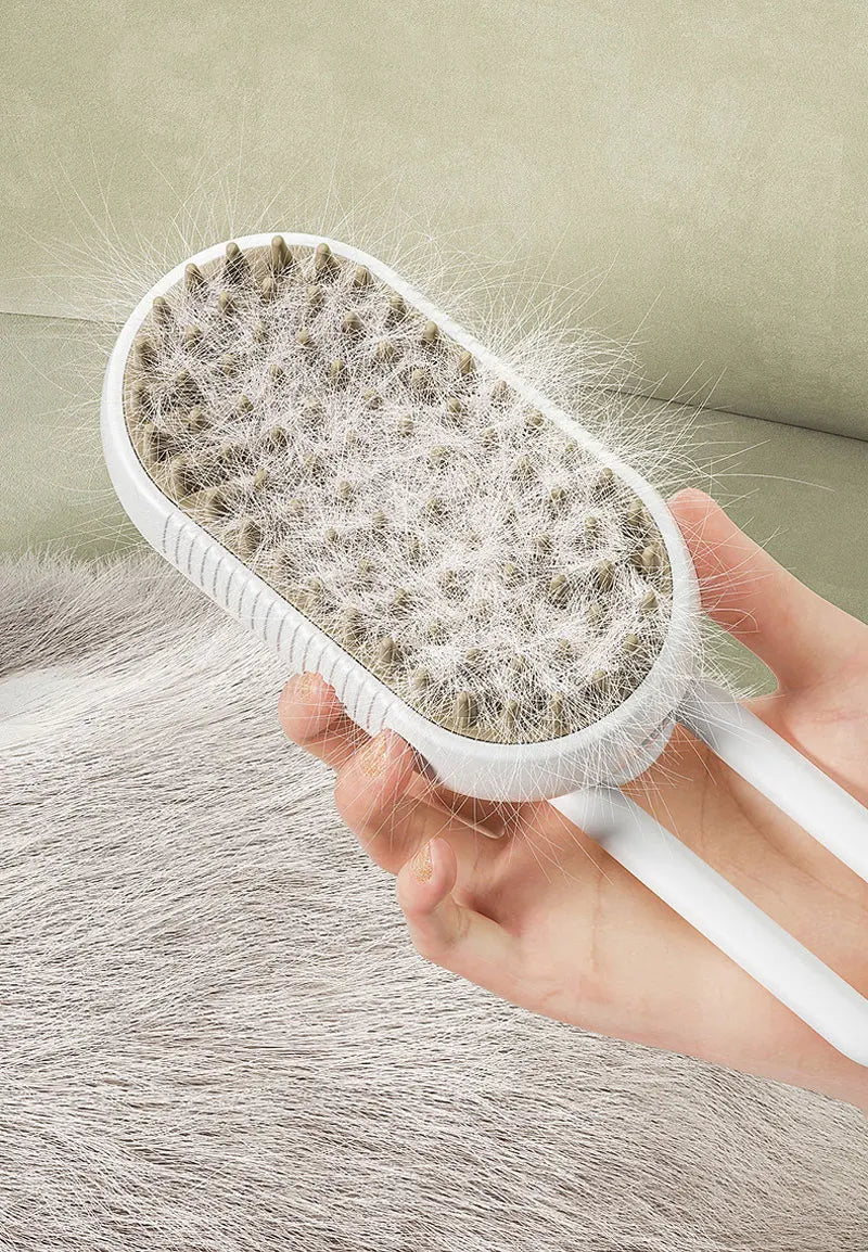 CURAPETS Steamy Electric Grooming Brush