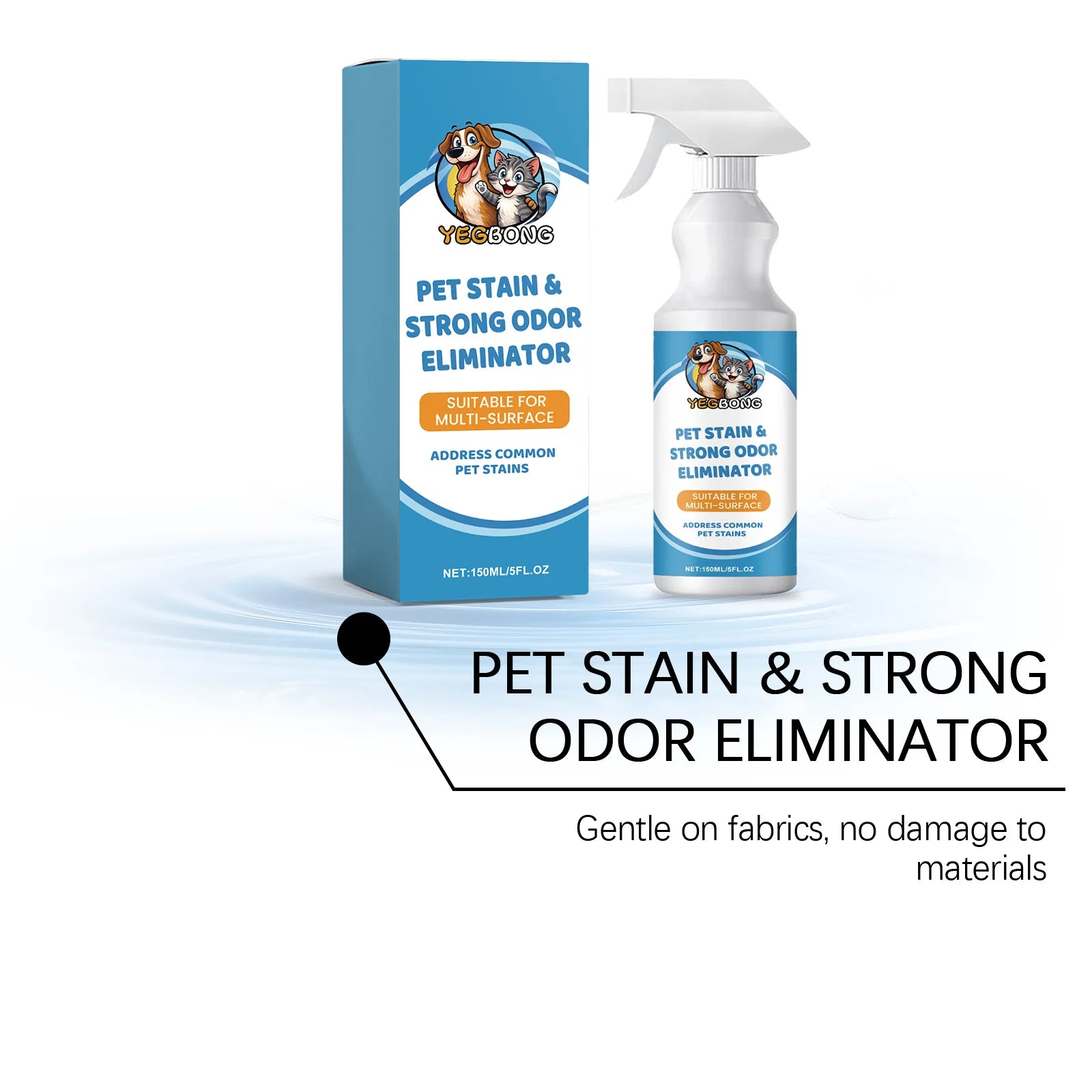 CURAPETS Premium Pet Stain & Odor Remover. Spray this to make years of stains, odors, & frustration vanish permanently