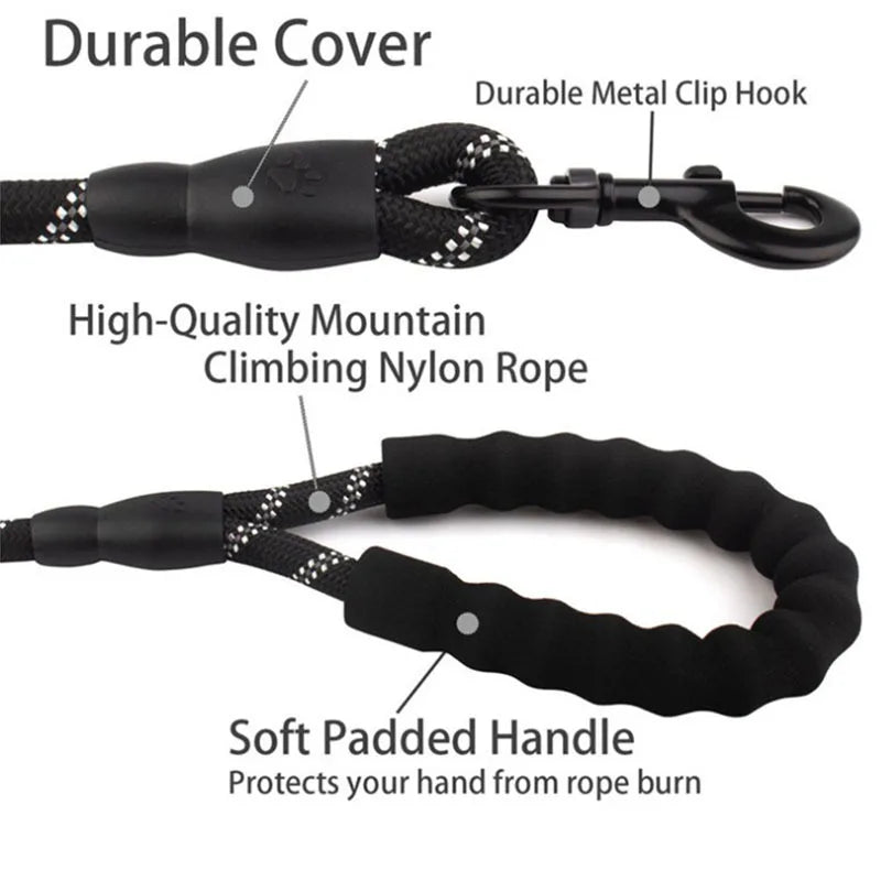 CURAPETS Reflective Comfort Dog Leash