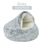 CURAPETS Winter Plush Calming Cat Bed