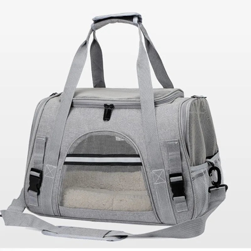 CURAPETS Foldable Mesh Pet Travel Carrier