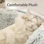 CURAPETS Winter Plush Calming Cat Bed