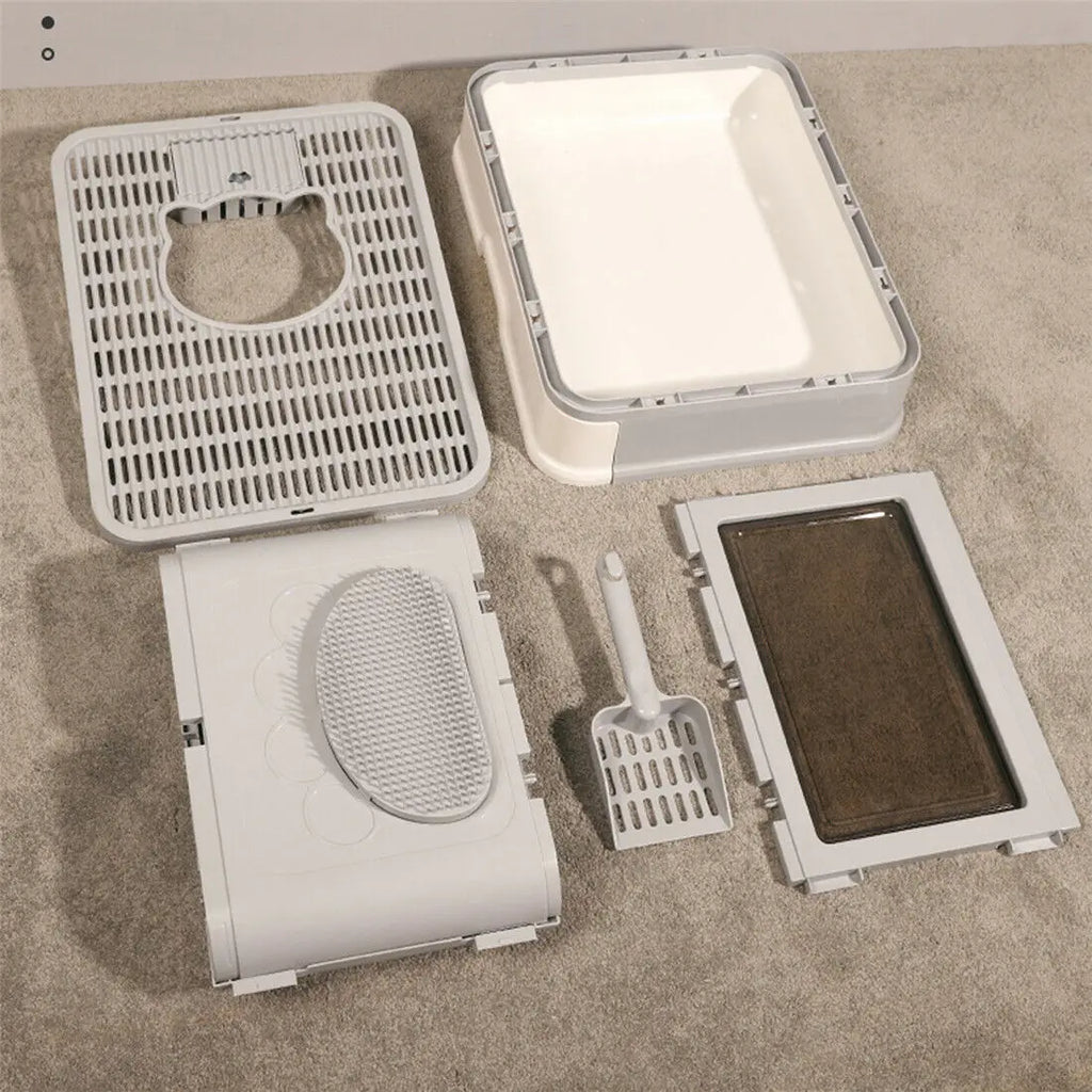 CURAPETS Foldable Enclosed Cat Litter Box