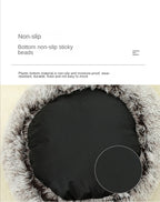 CURAPETS Winter Plush Calming Cat Bed