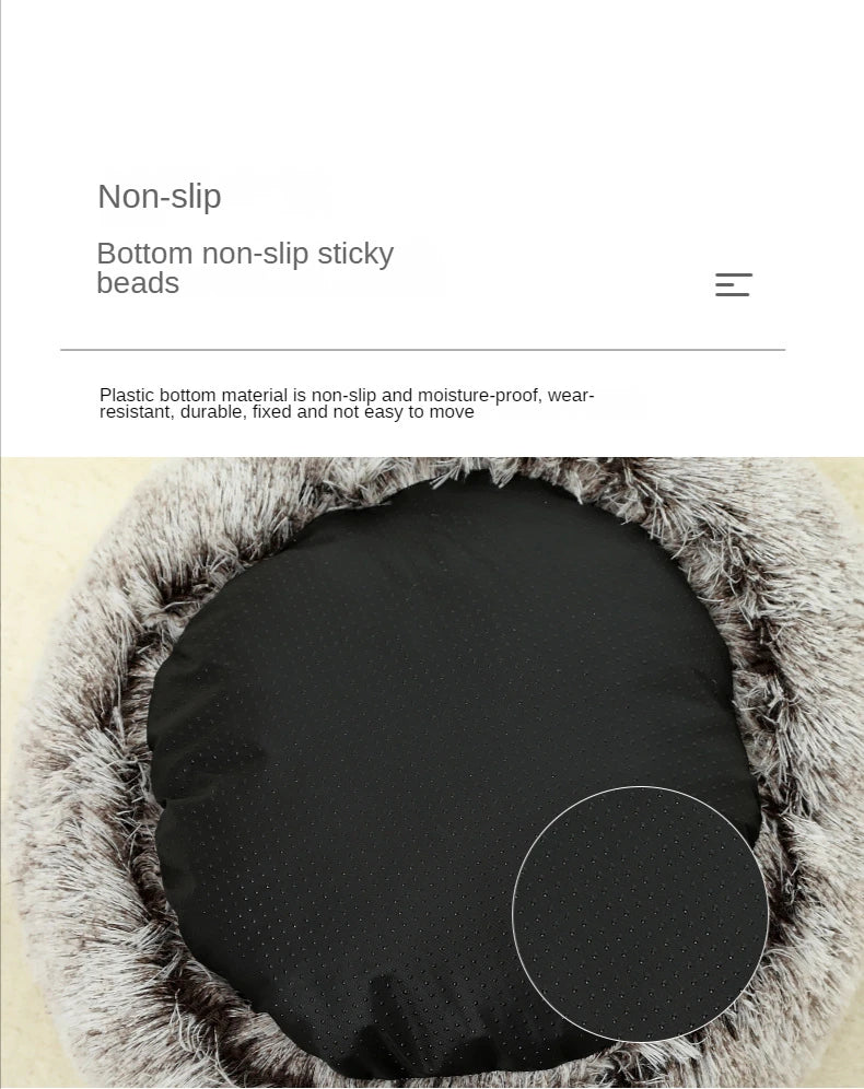 CURAPETS Winter Plush Calming Cat Bed