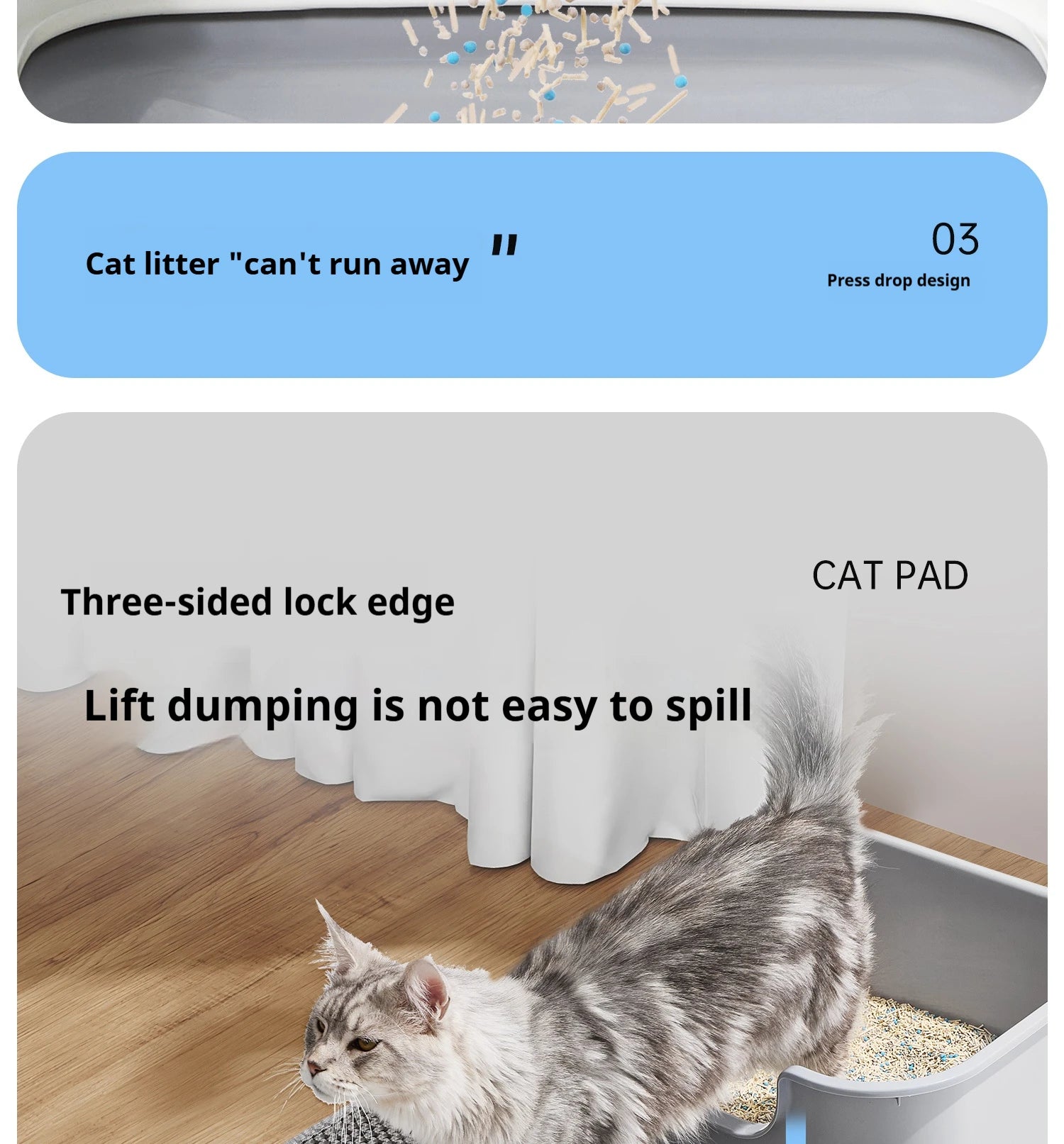 CURAPETS Premium Double Layer Cat Litter Mat