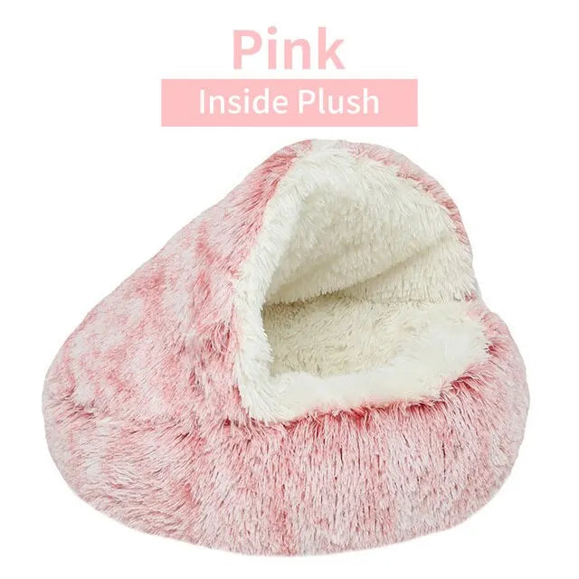 CURAPETS Plush Cave Nest Pet Bed