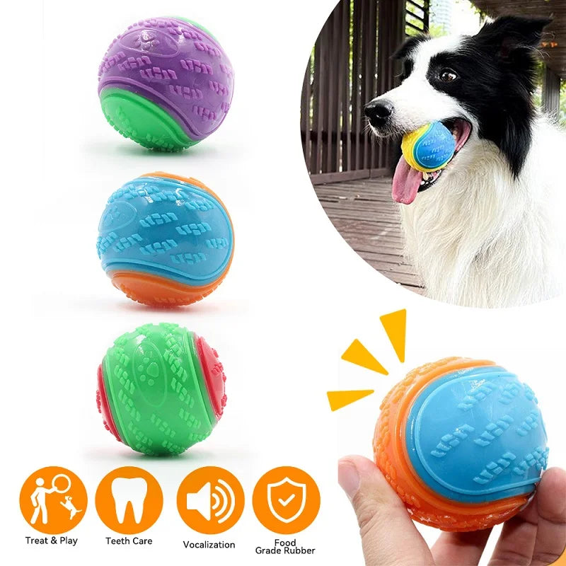 CURAPETS Squeaky TPR Dog Ball Toy