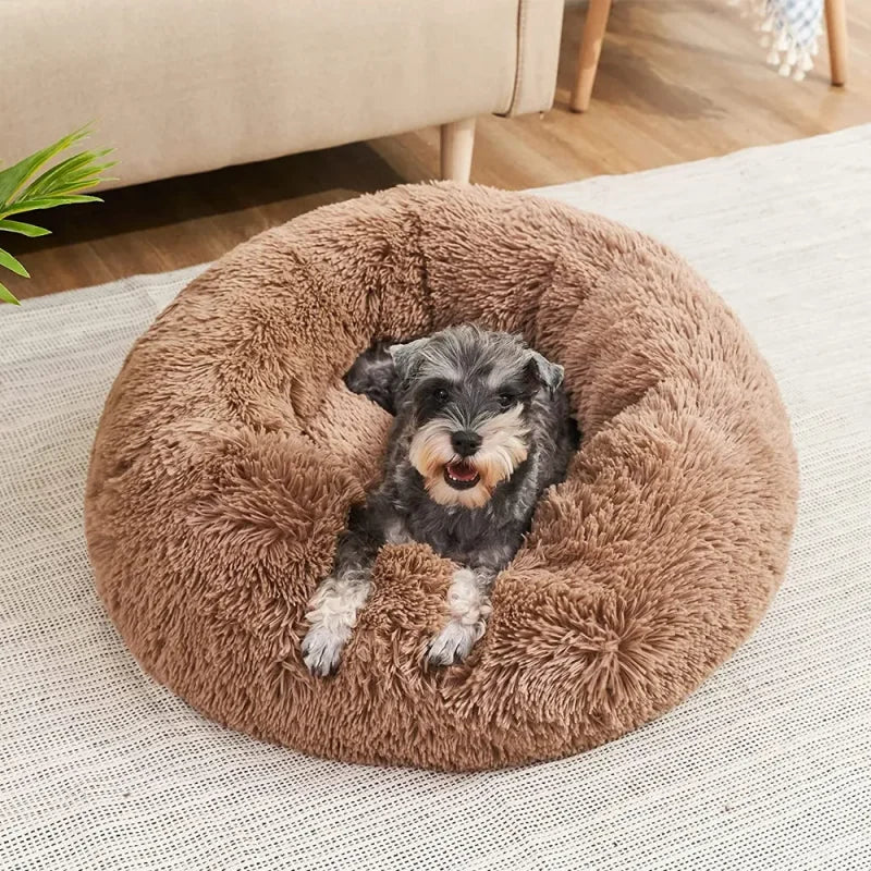 CURAPETS Plush Donut Calming Pet Bed