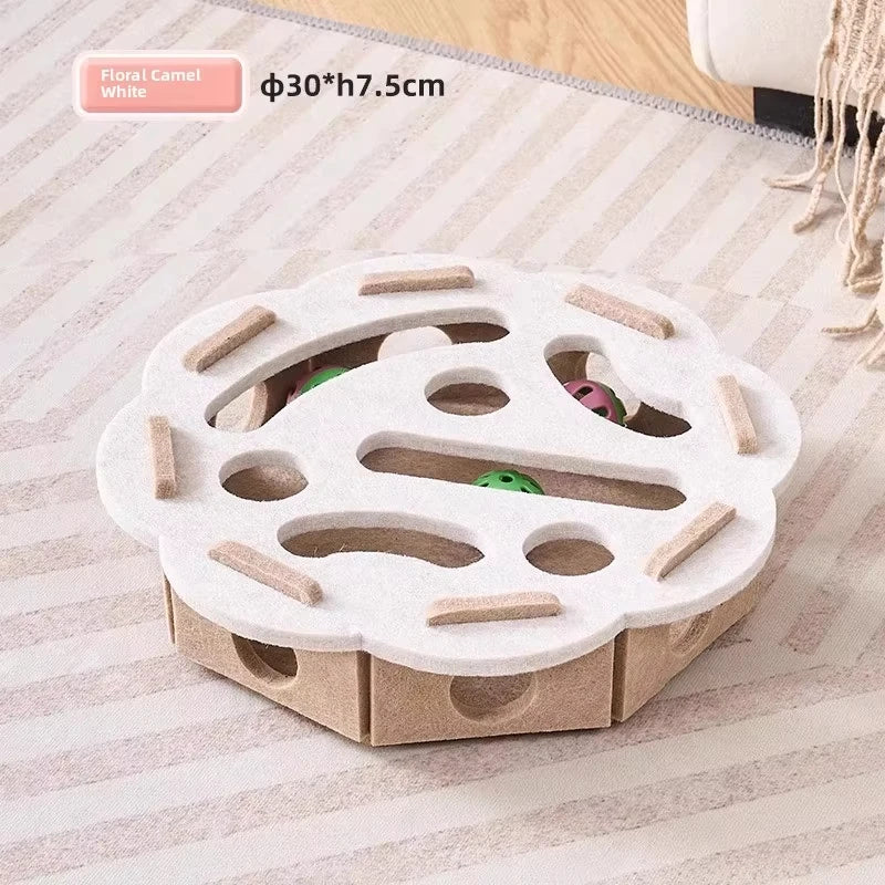 CURAPETS Felt Puzzle Box Cat Toy