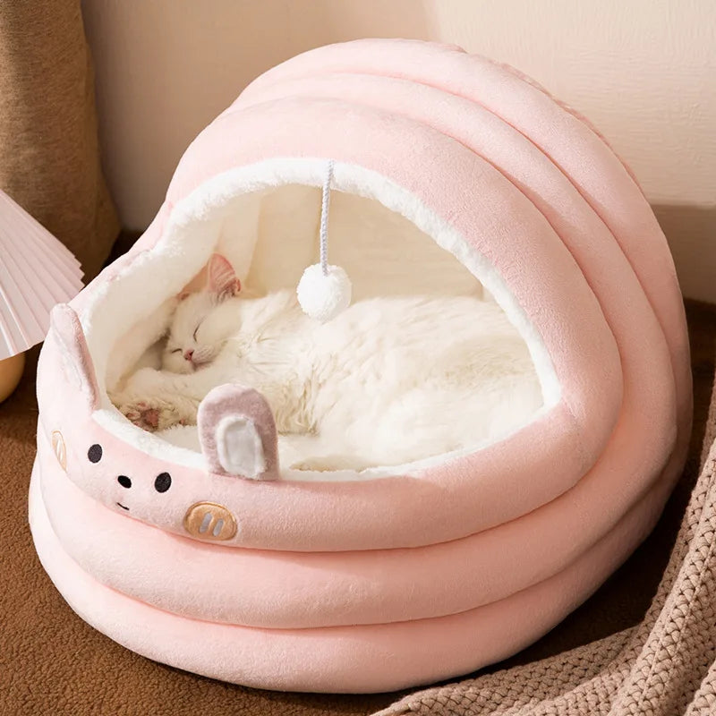 CURAPETS Cozy Haven Semi-Enclosed Pet Bed