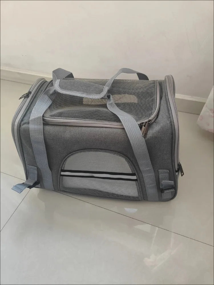 CURAPETS Foldable Mesh Pet Travel Carrier