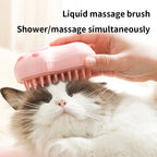 CURAPETS 3‑in‑1 Steam Grooming Brush