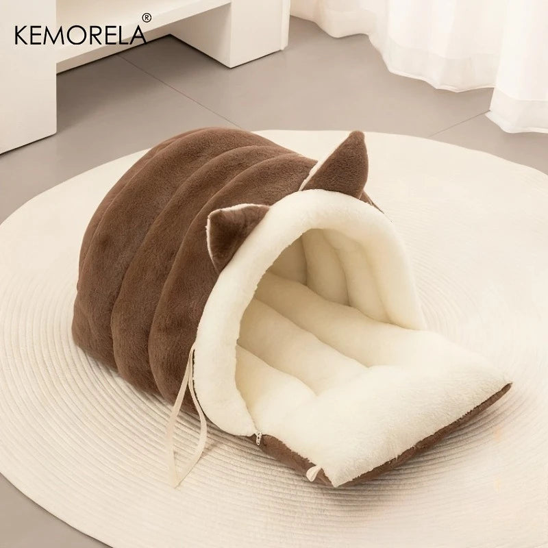CURAPETS Cozy Cat Ear Enclosed Bed
