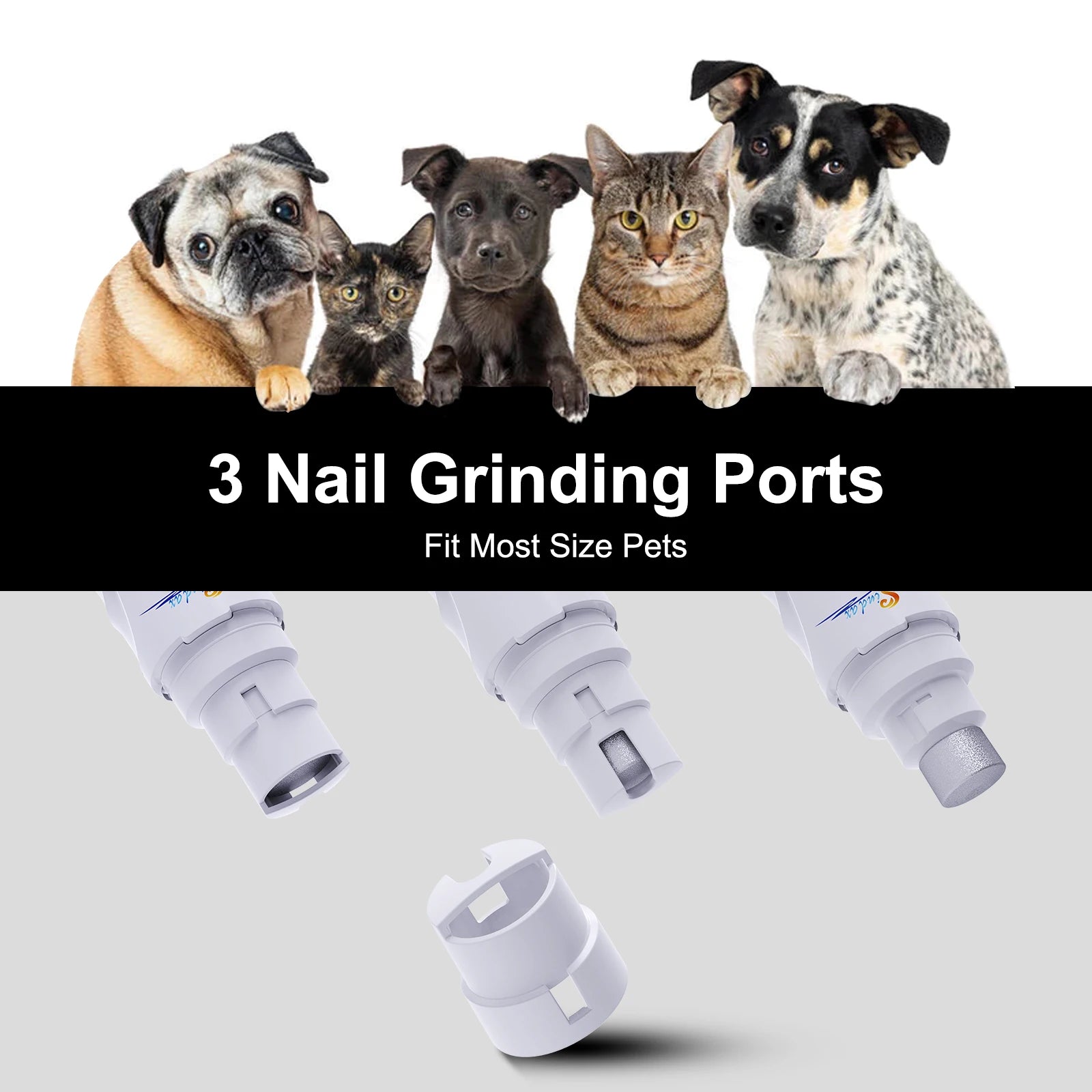 CURAPETS Quiet USB Dog Nail Grinder