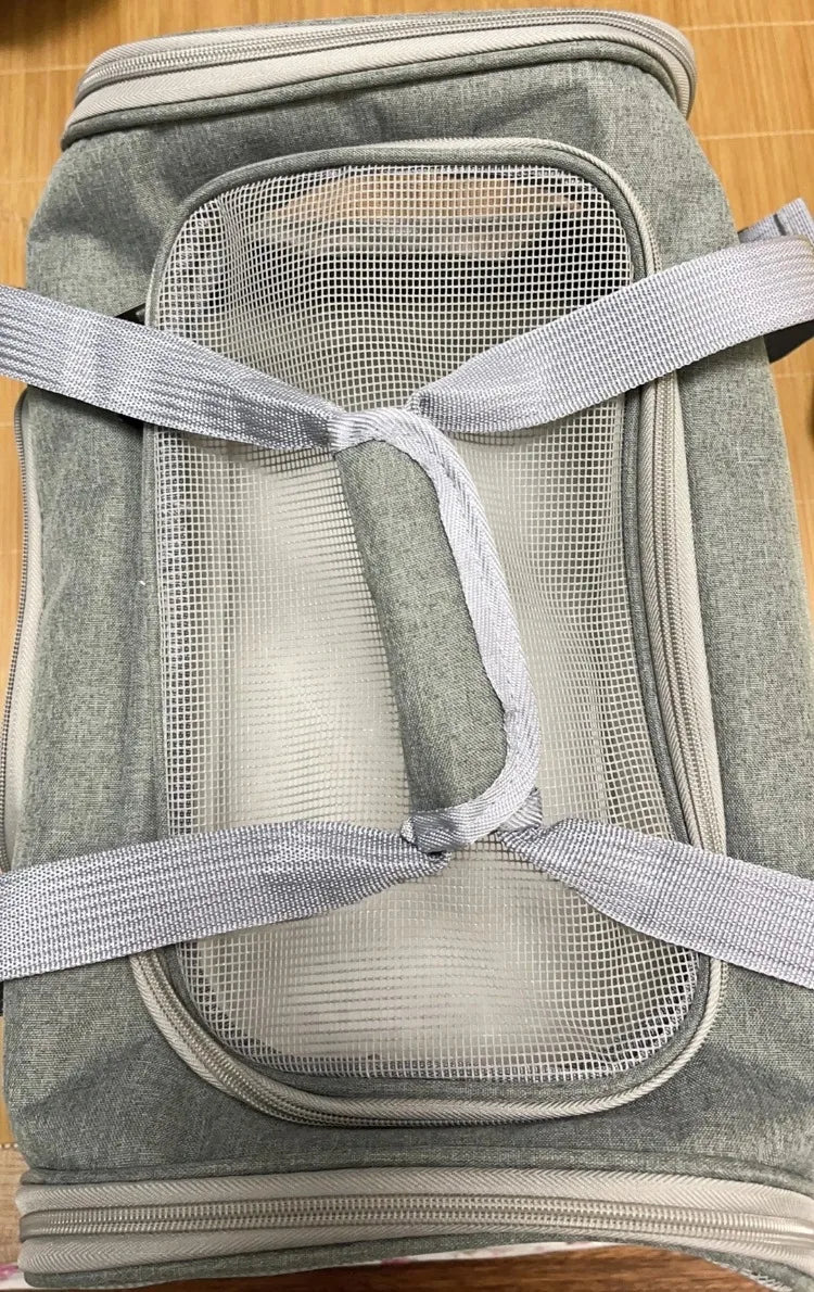 CURAPETS Foldable Mesh Pet Travel Carrier