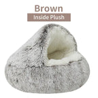 CURAPETS Plush Cave Nest Pet Bed