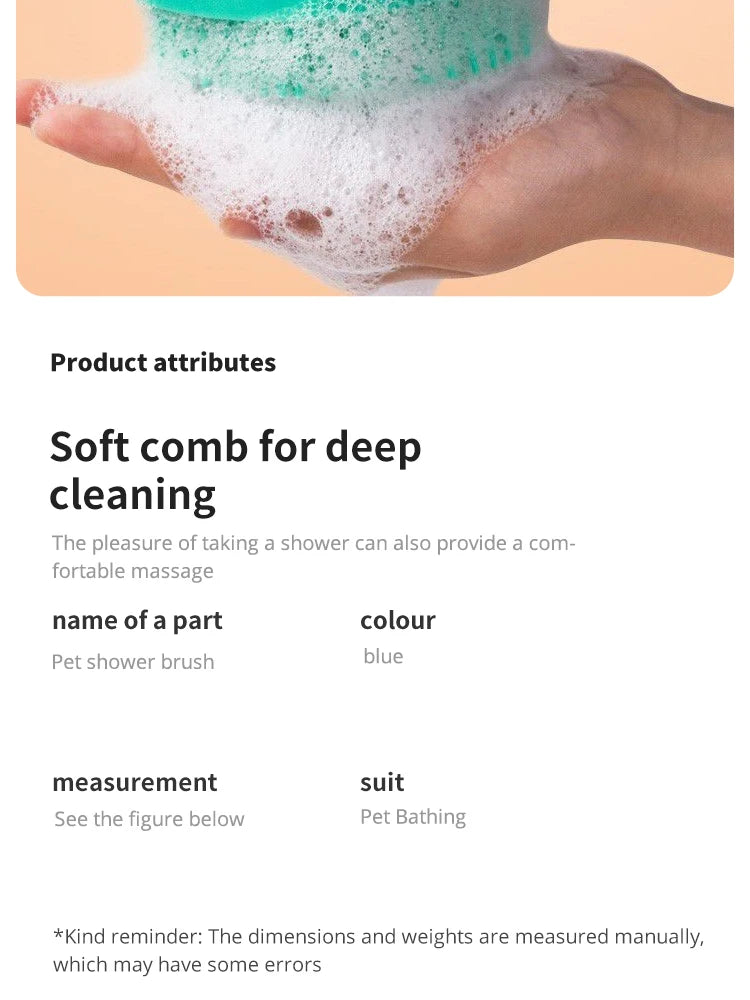 CURAPETS Silicone Pet Bathing Brush