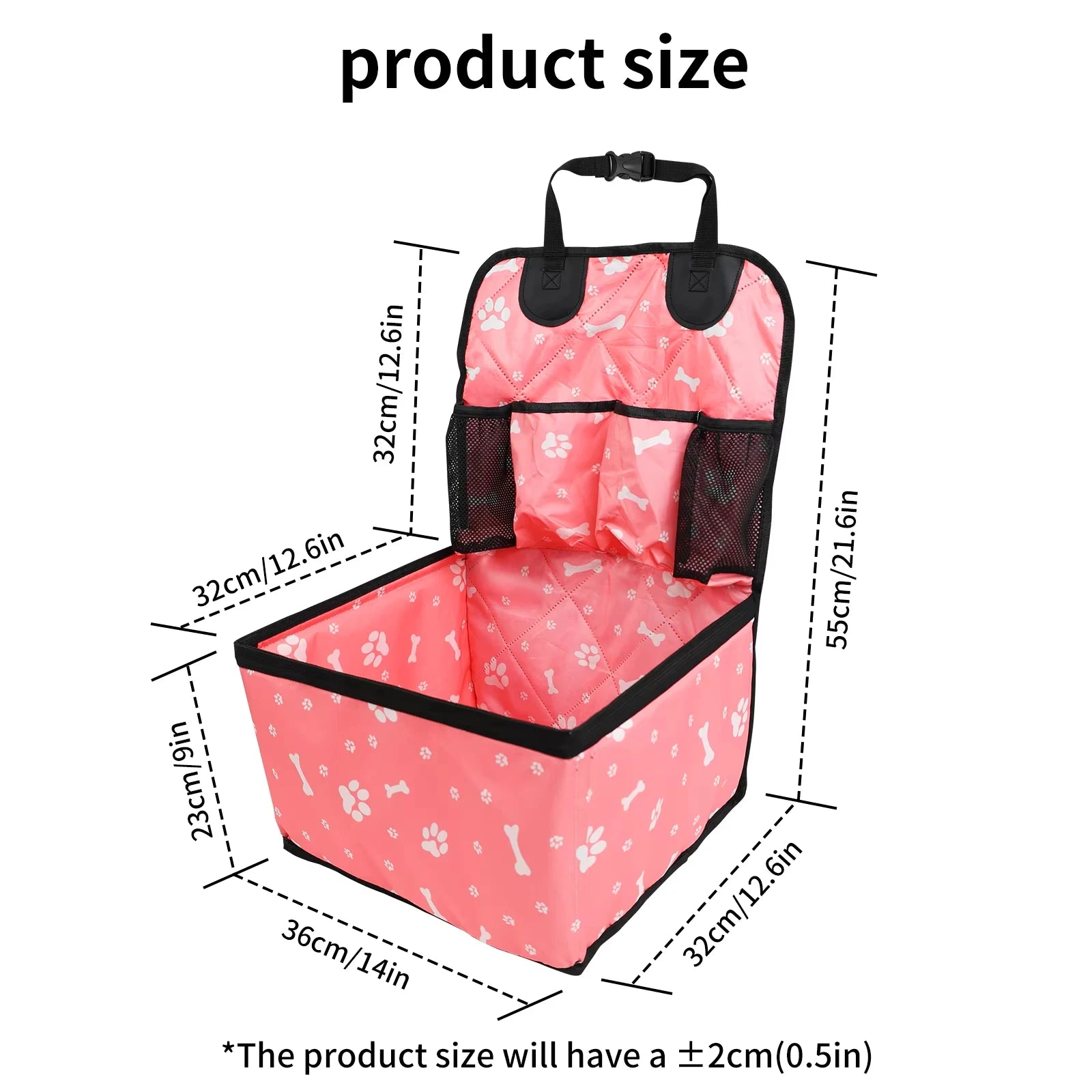 CURAPETS ComfortRide Car Seat with Storage Pockets