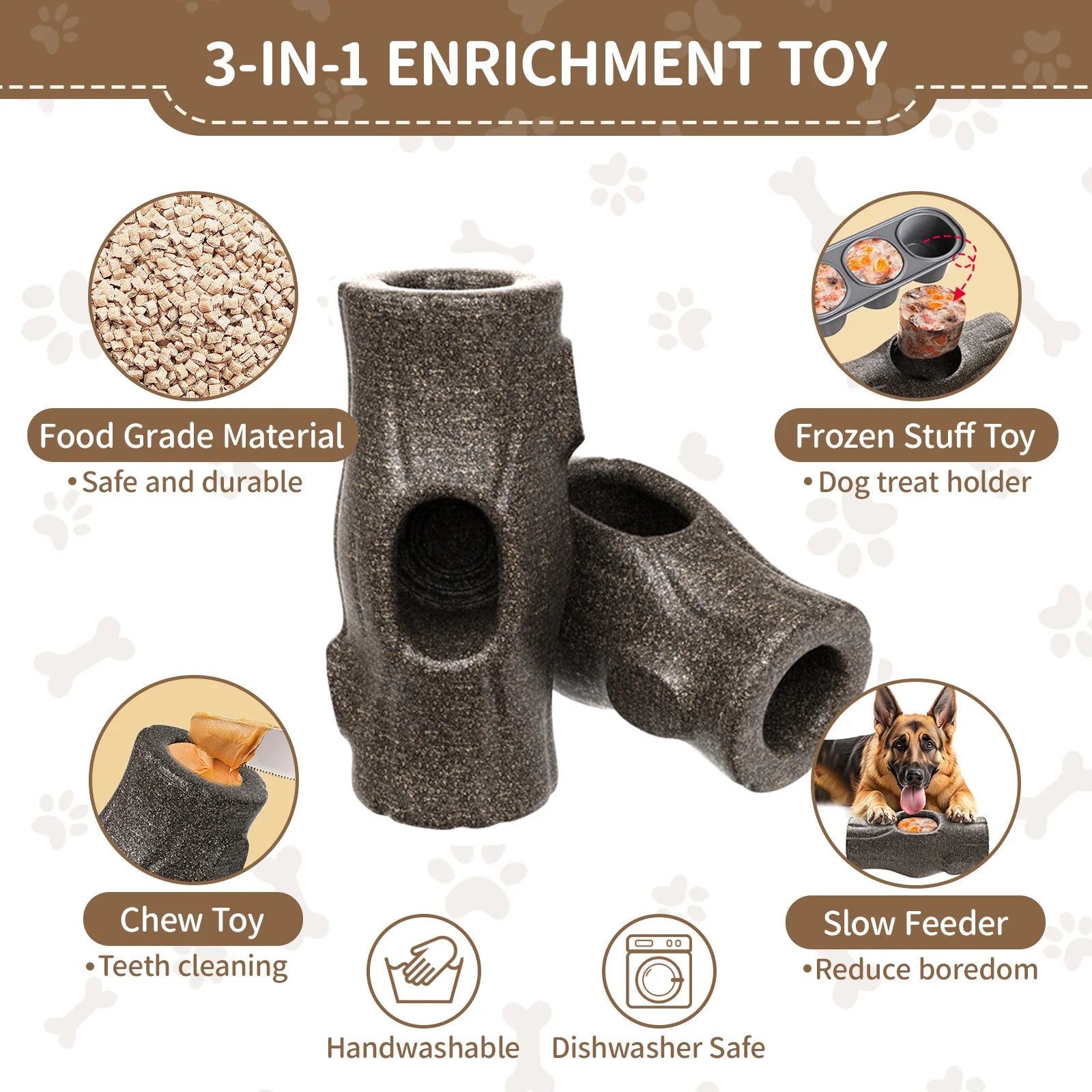 CURAPETS Indestructible Frozen Treat Dog Toy