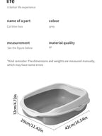 CURAPETS Semi-Enclosed Spatter-Proof Litter Box