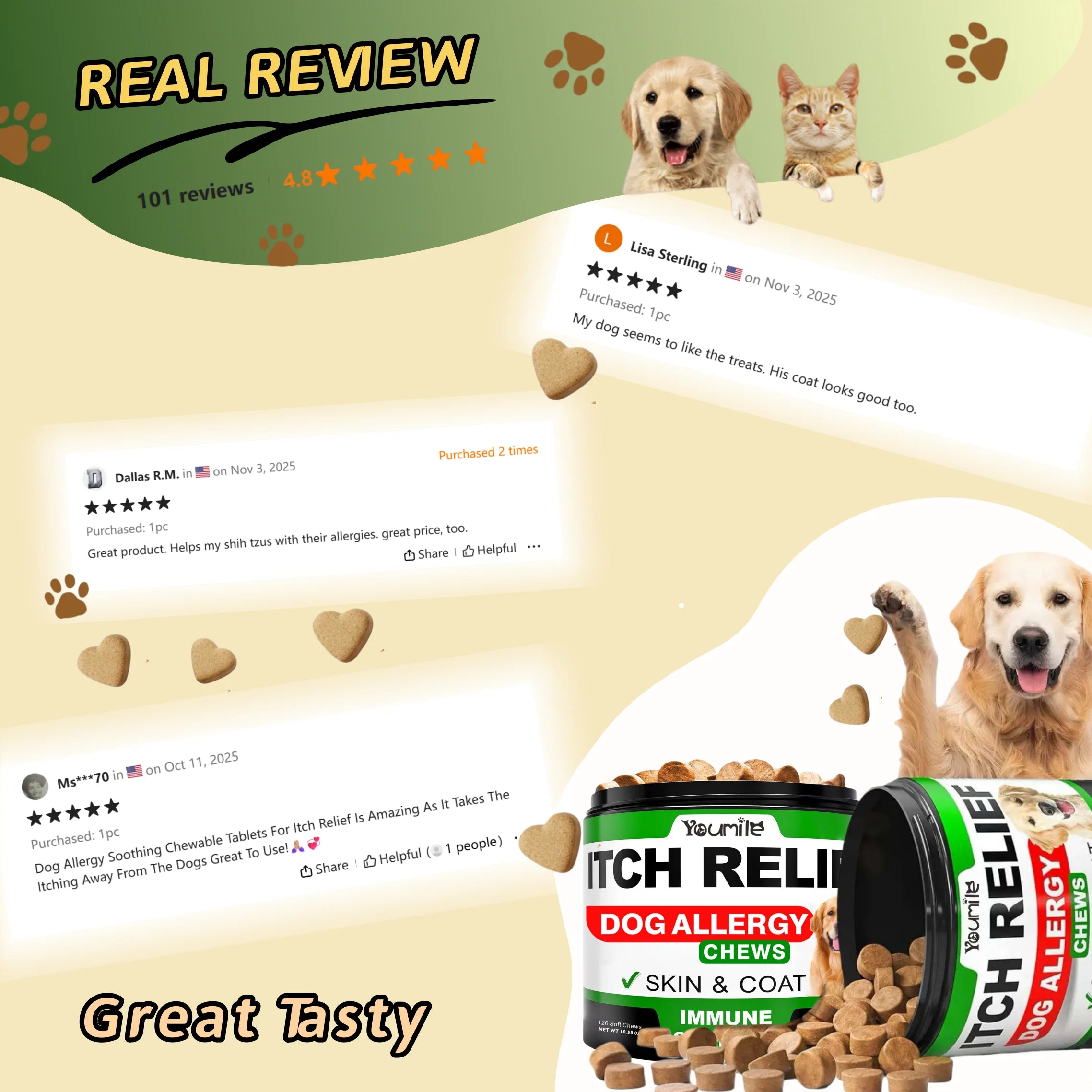 CURAPETS Soothing Dog Itch Relief Chews