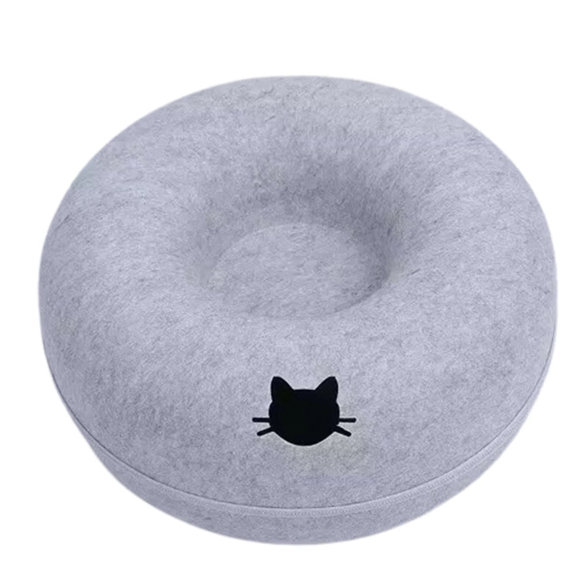 CURAPETS Felt Donut Tunnel Cat Bed