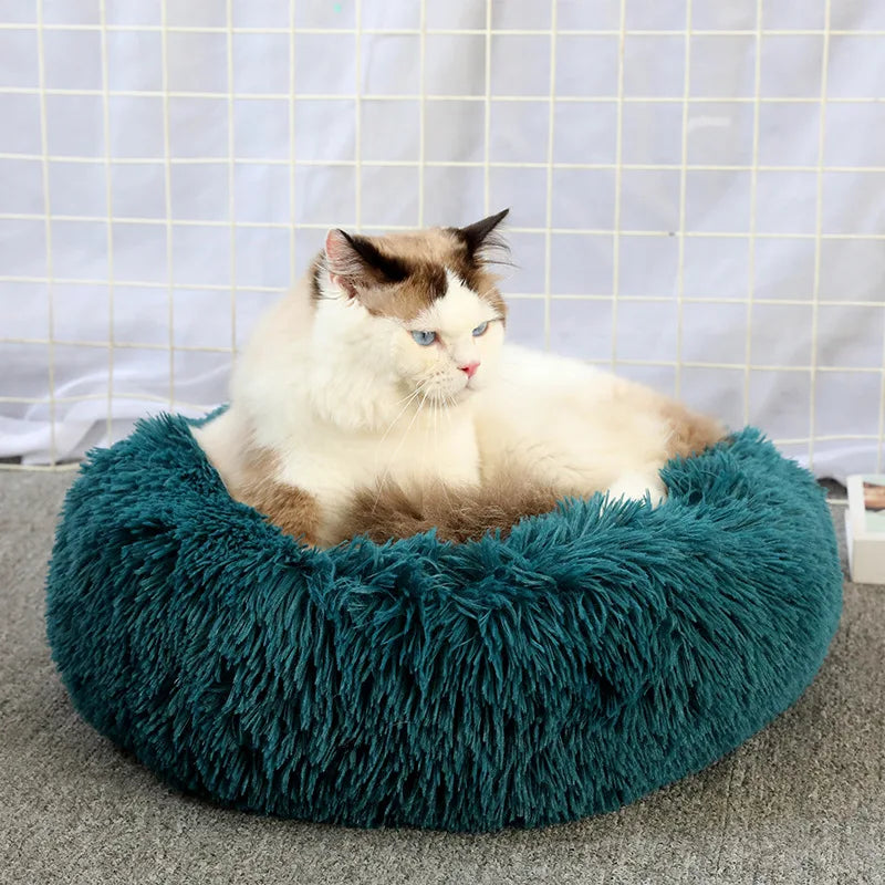 CURAPETS Plush Donut Calming Pet Bed