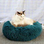 CURAPETS Plush Donut Calming Pet Bed