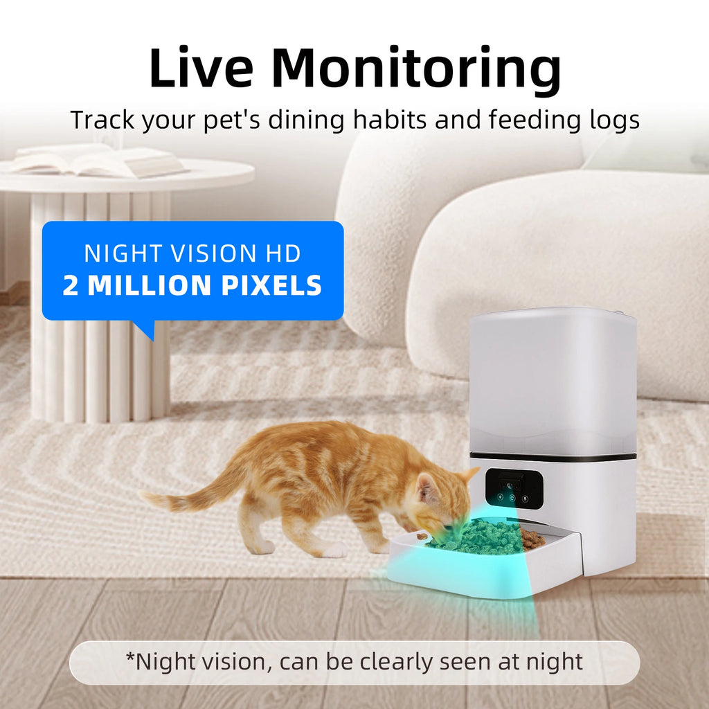 CURAPETS Smart 6L WiFi Camera Pet Feeder