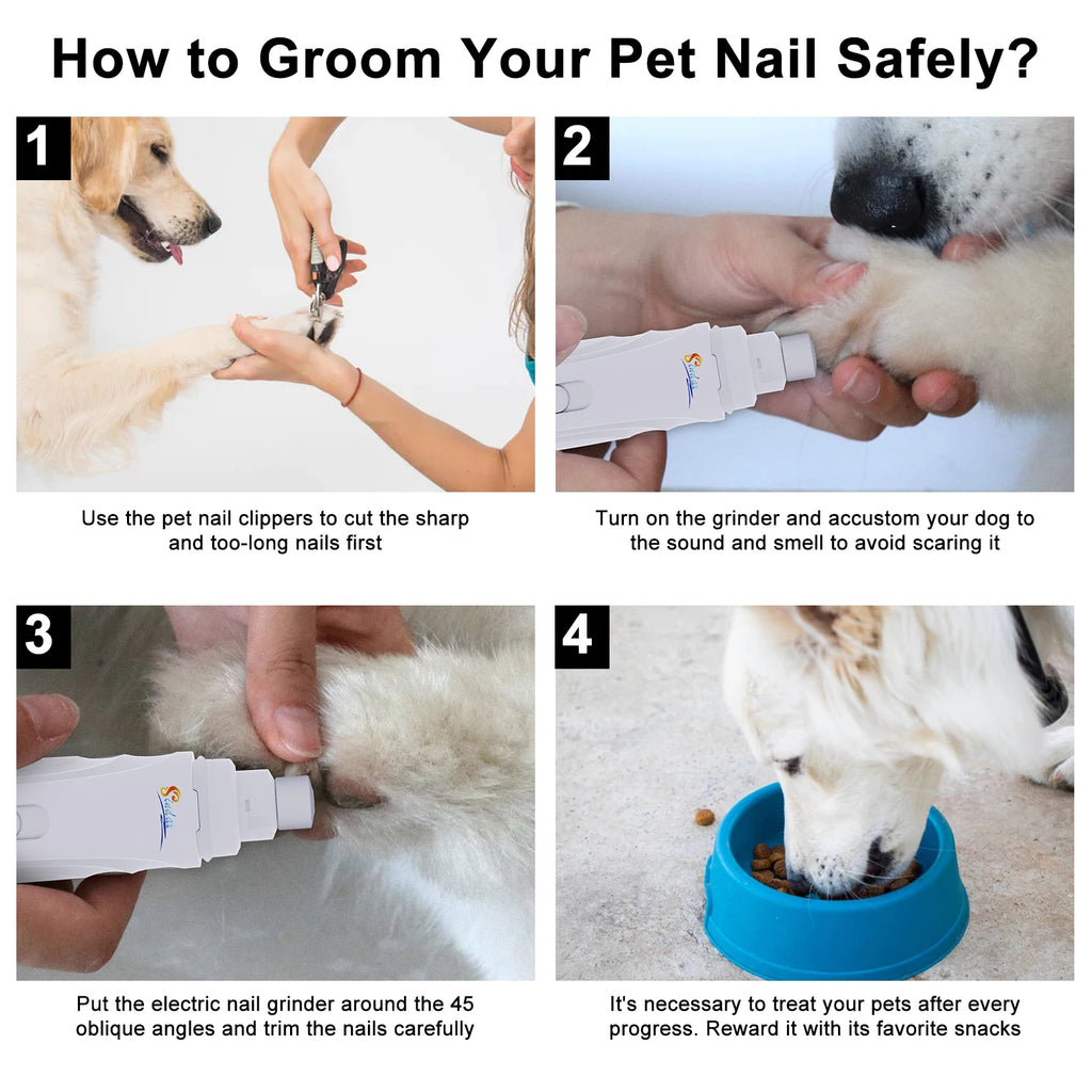 CURAPETS Quiet USB Dog Nail Grinder