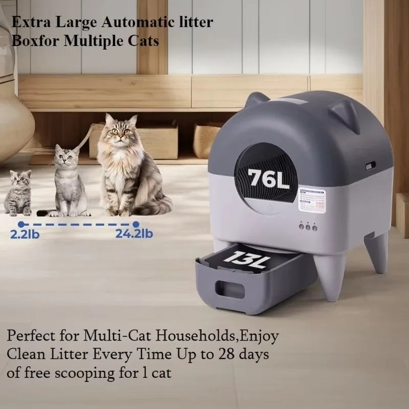 CURAPETS LunaPurr Smart Self-Cleaning Litter Box
