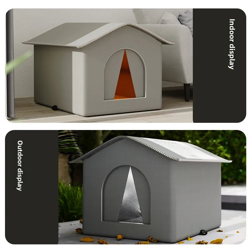CURAPETS CozyShield Outdoor Pet Cave Bed