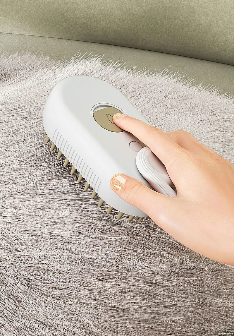 CURAPETS Steamy Electric Grooming Brush
