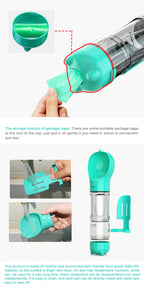 CURAPETS 3-in-1 Travel Hydration Bottle