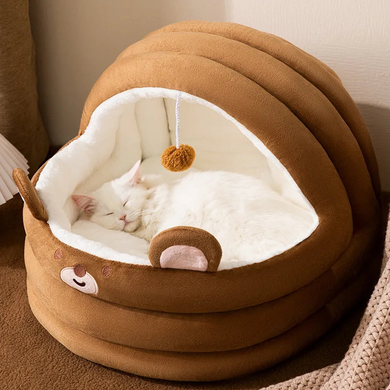 CURAPETS Cozy Haven Semi-Enclosed Pet Bed