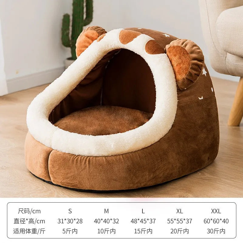 CURAPETS Cozy Haven Semi-Enclosed Pet Bed