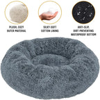 CURAPETS Plush Donut Calming Pet Bed