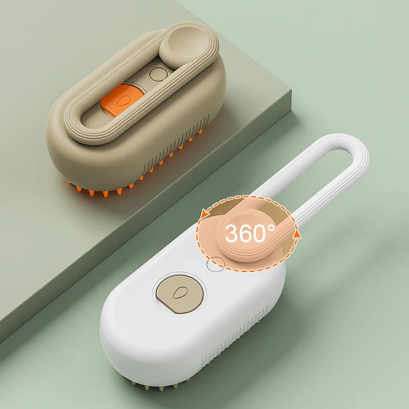 CURAPETS Steamy Electric Grooming Brush