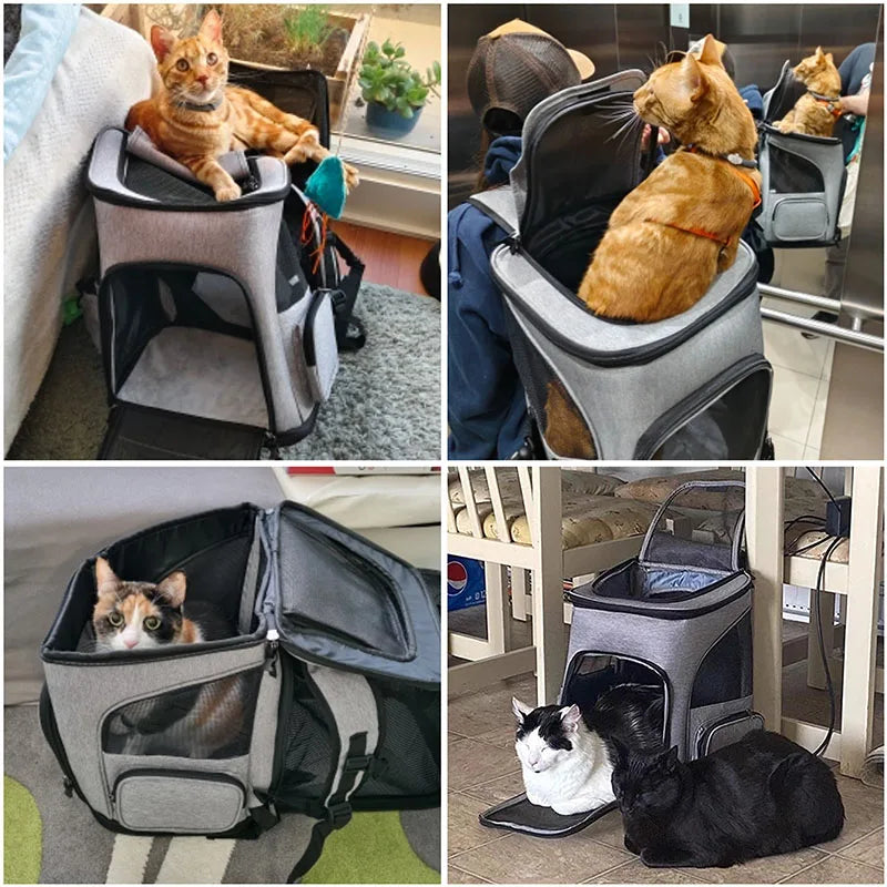 CURAPETS Expandable Pet Carrier Backpack
