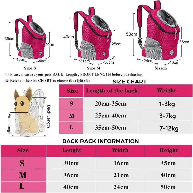 CURAPETS Double Shoulder Travel Pet Backpack