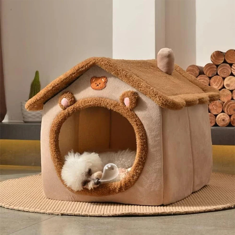 CURAPETS Cozy Foldable Pet Cave Bed